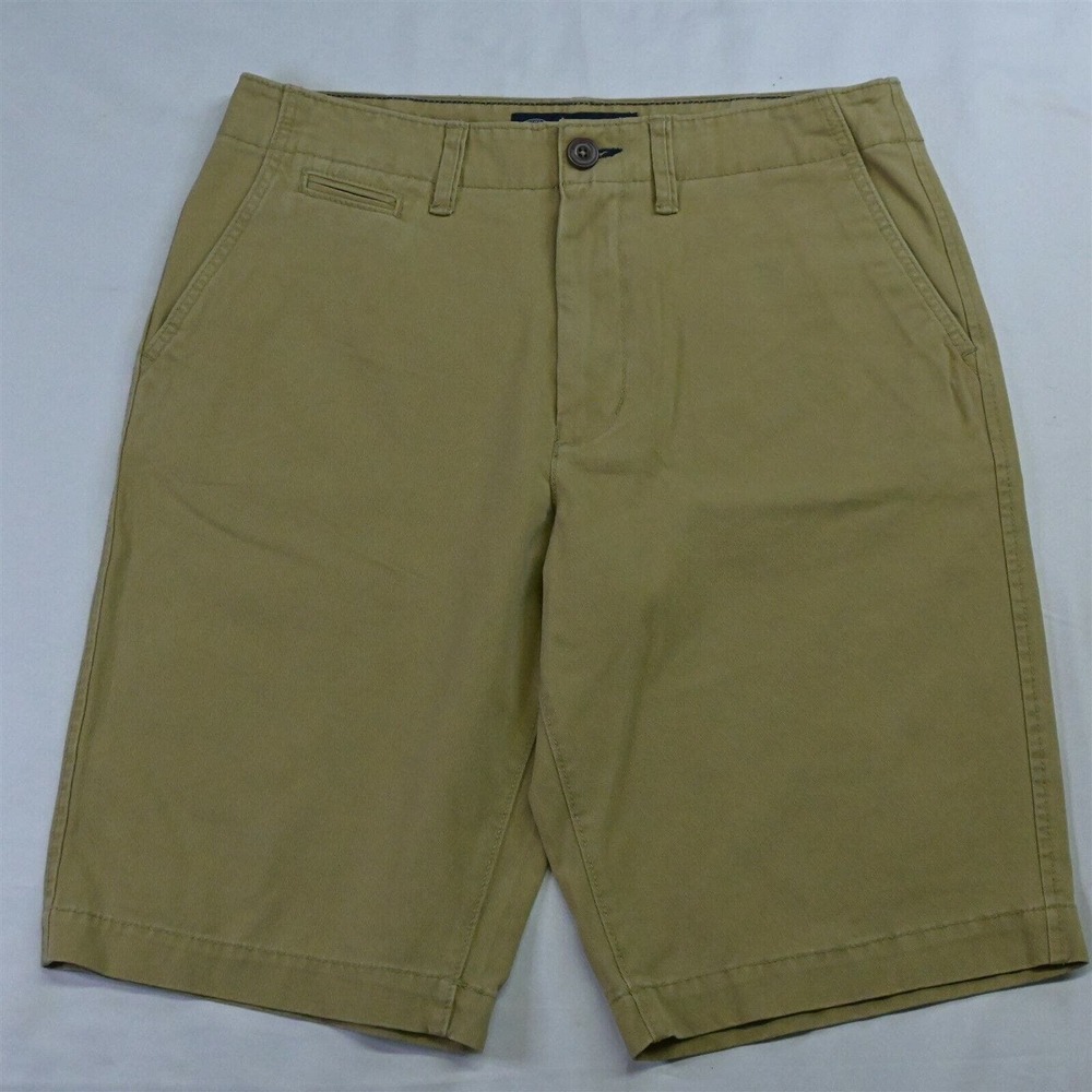 NEW American Eagle 30 x‎ 12" Khaki 100% Cotton Longboard Chino Shorts